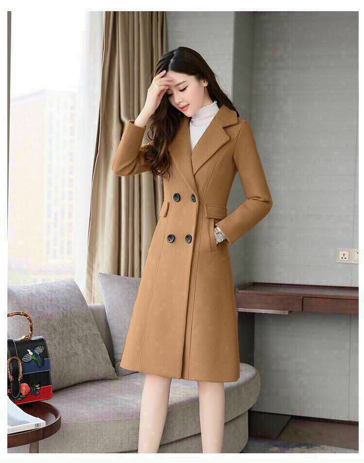 Áo Khác Dạ Cổ Vest Dáng Dài 4 Nút - AODA46